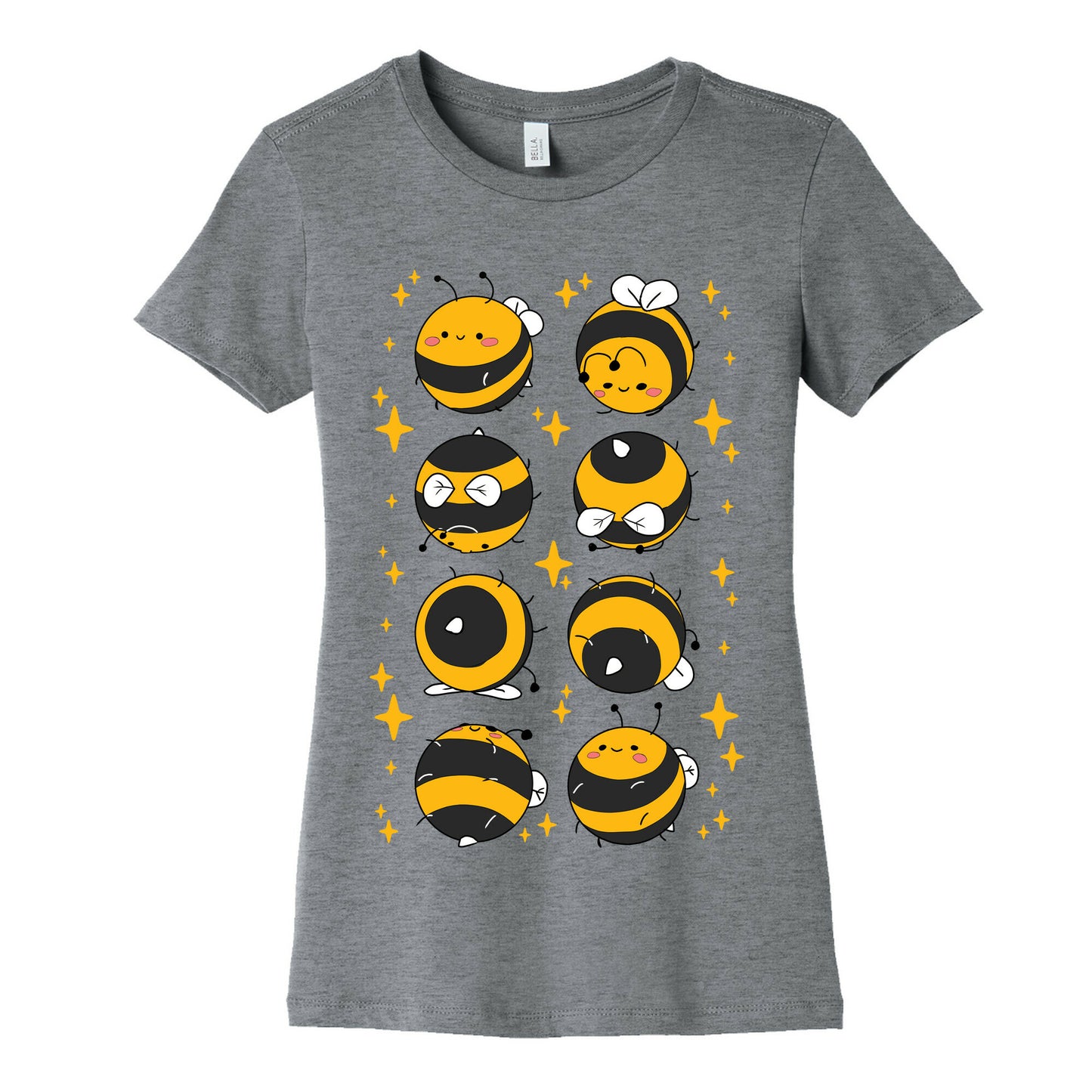 Rolling Bee Pattern Women's Cotton Tee