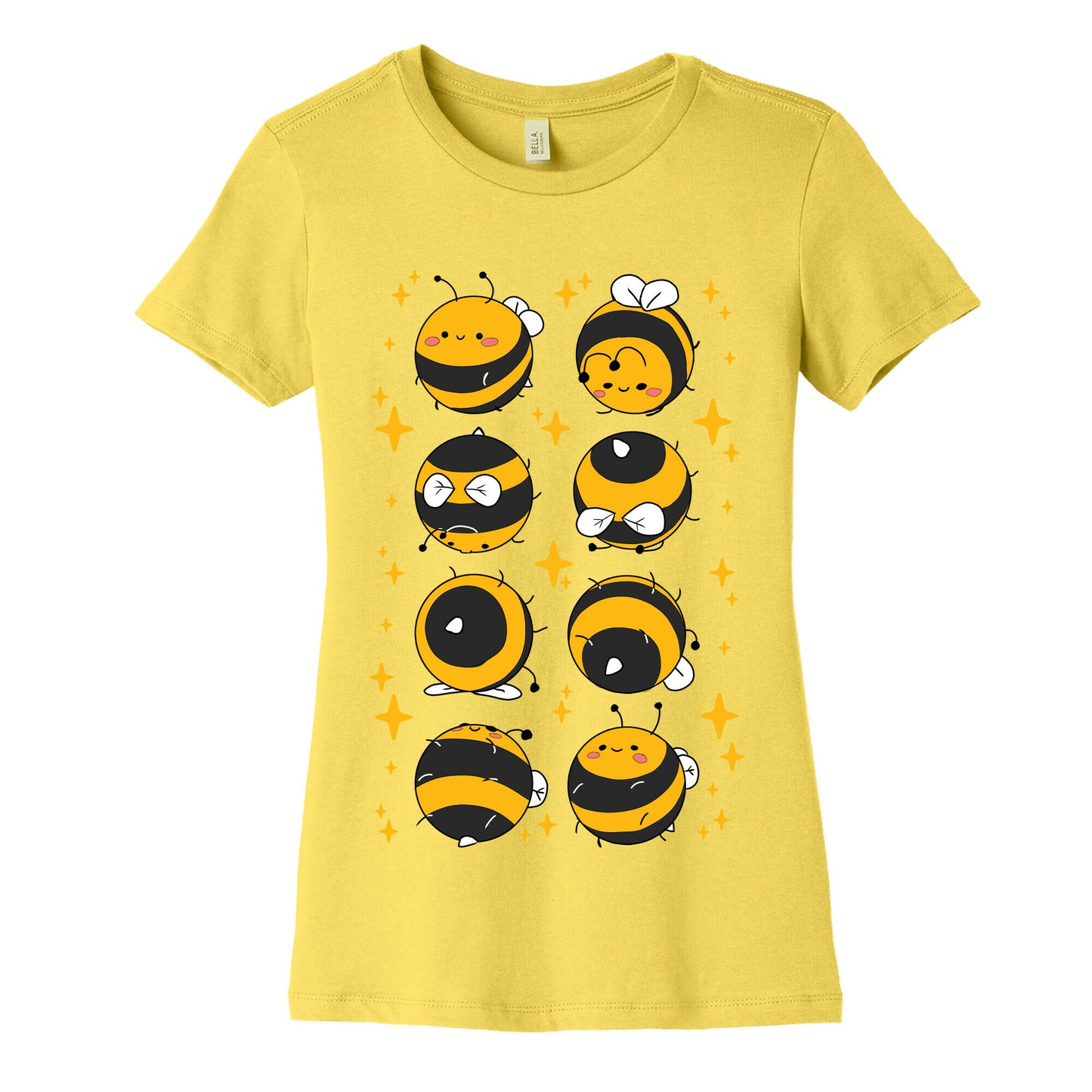 Rolling Bee Pattern Women's Cotton Tee