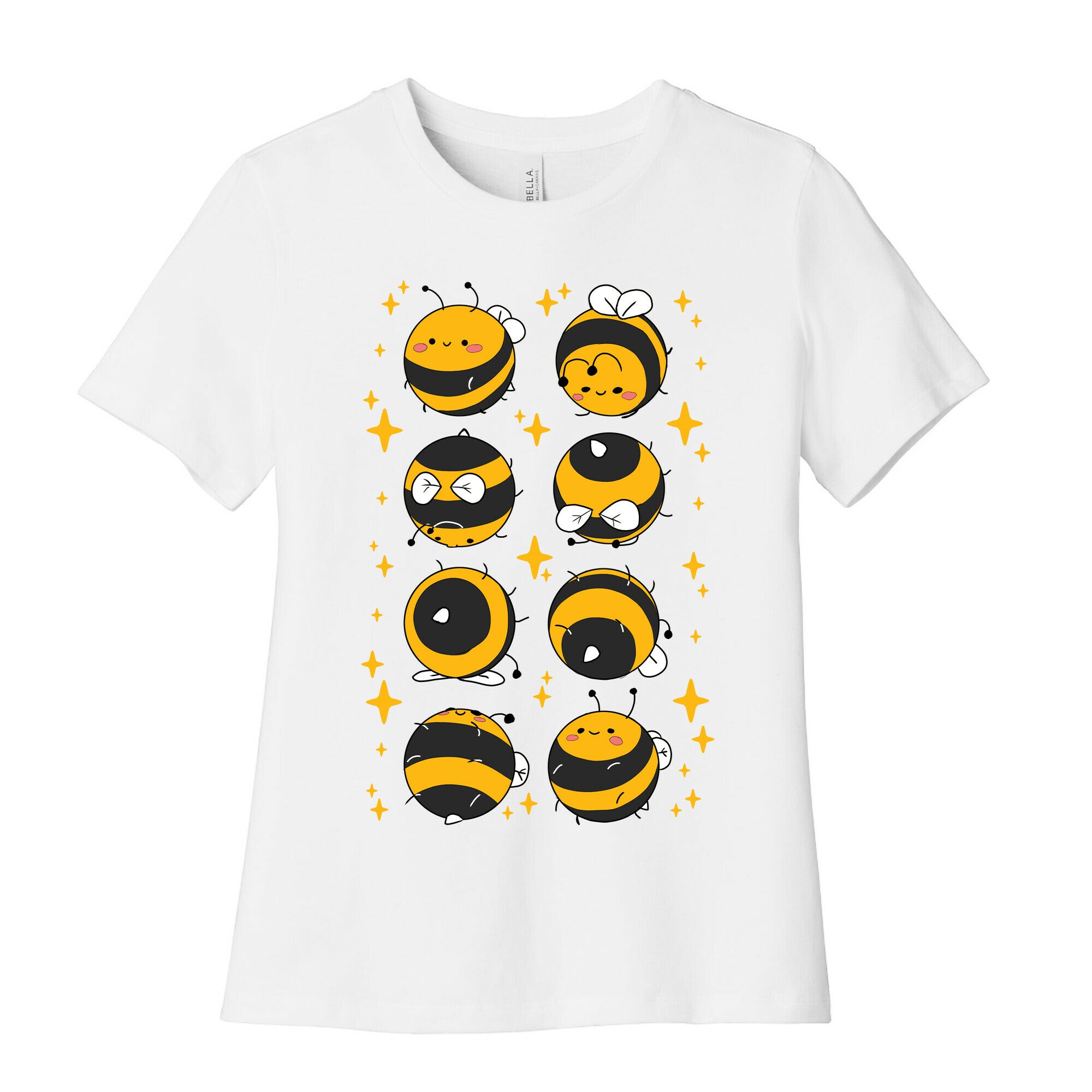 Rolling Bee Pattern Women's Cotton Tee