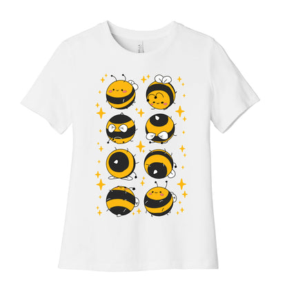 Rolling Bee Pattern Women's Cotton Tee