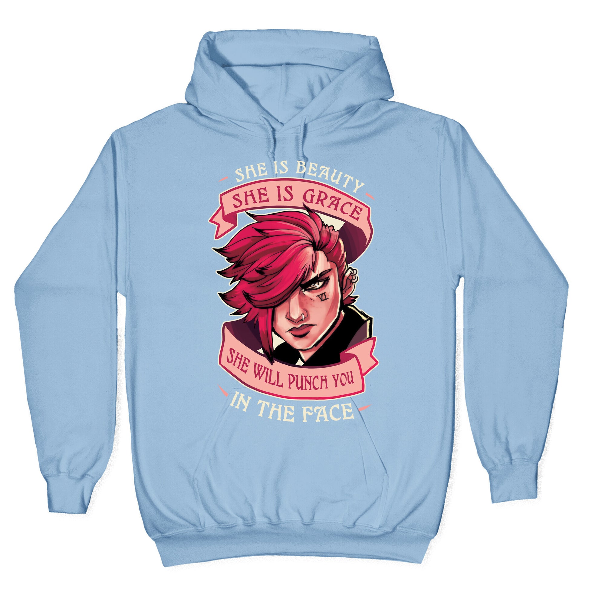 She is Beauty, She Is Grace, She will Punch You In The Face Hoodie
