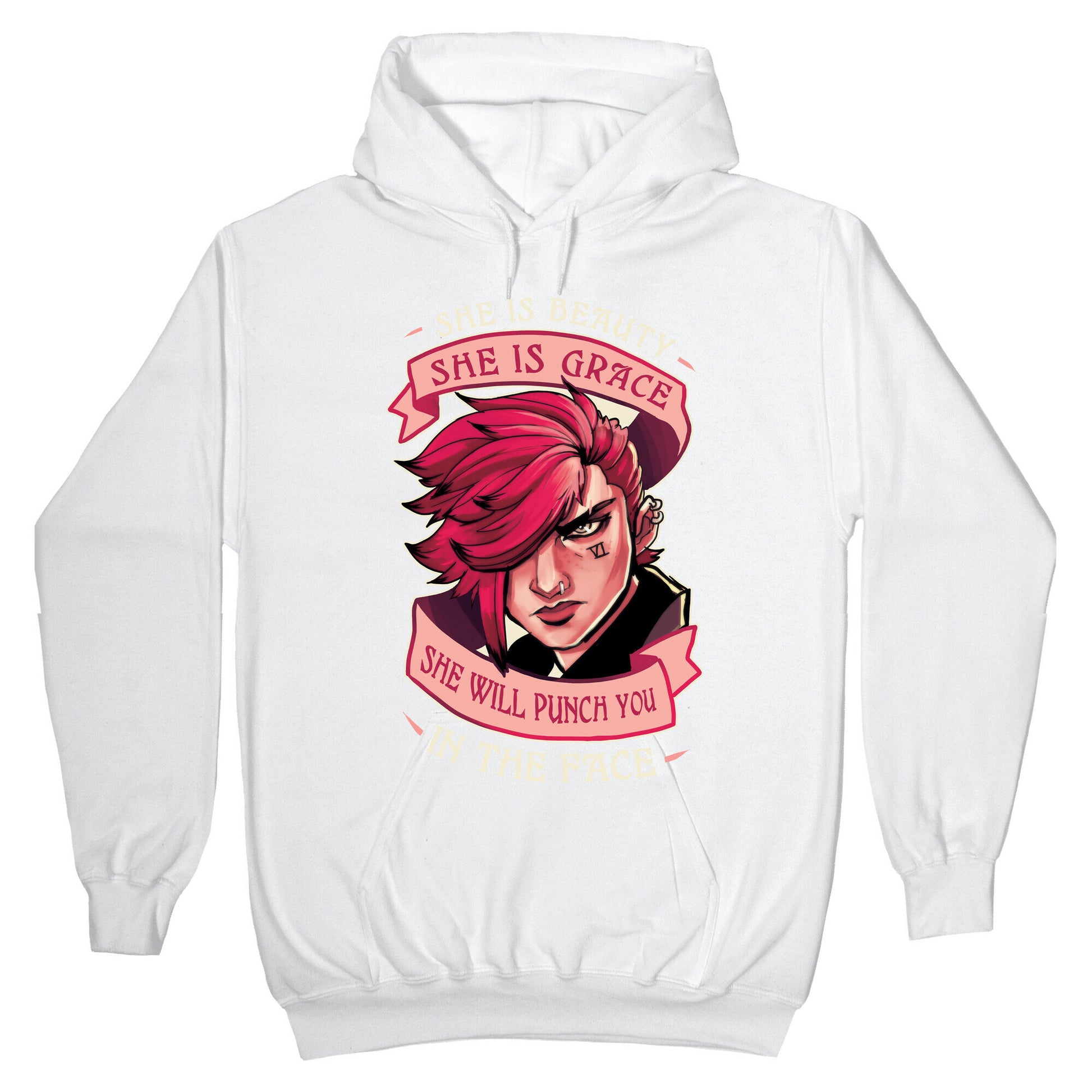 She is Beauty, She Is Grace, She will Punch You In The Face Hoodie