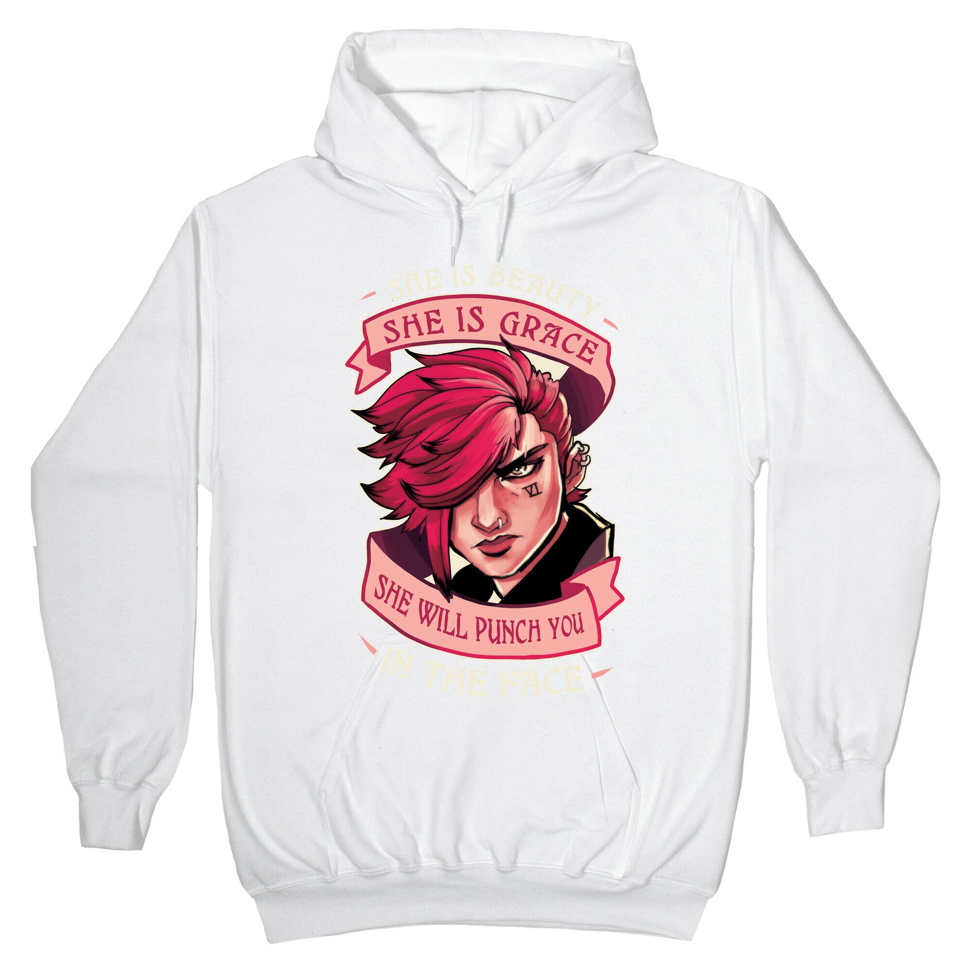 She is Beauty, She Is Grace, She will Punch You In The Face Hoodie