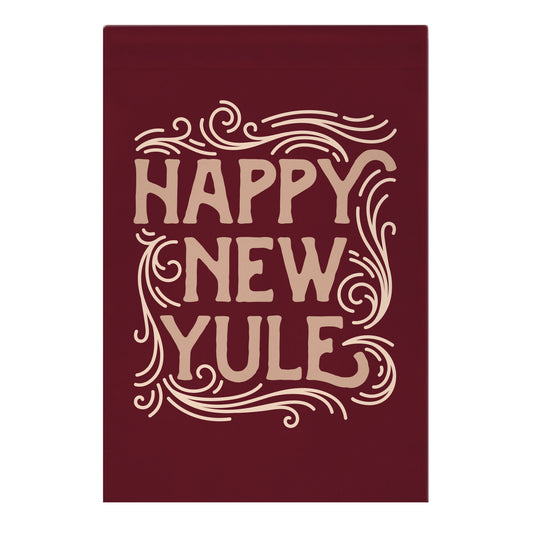 Happy New Yule Garden Flag