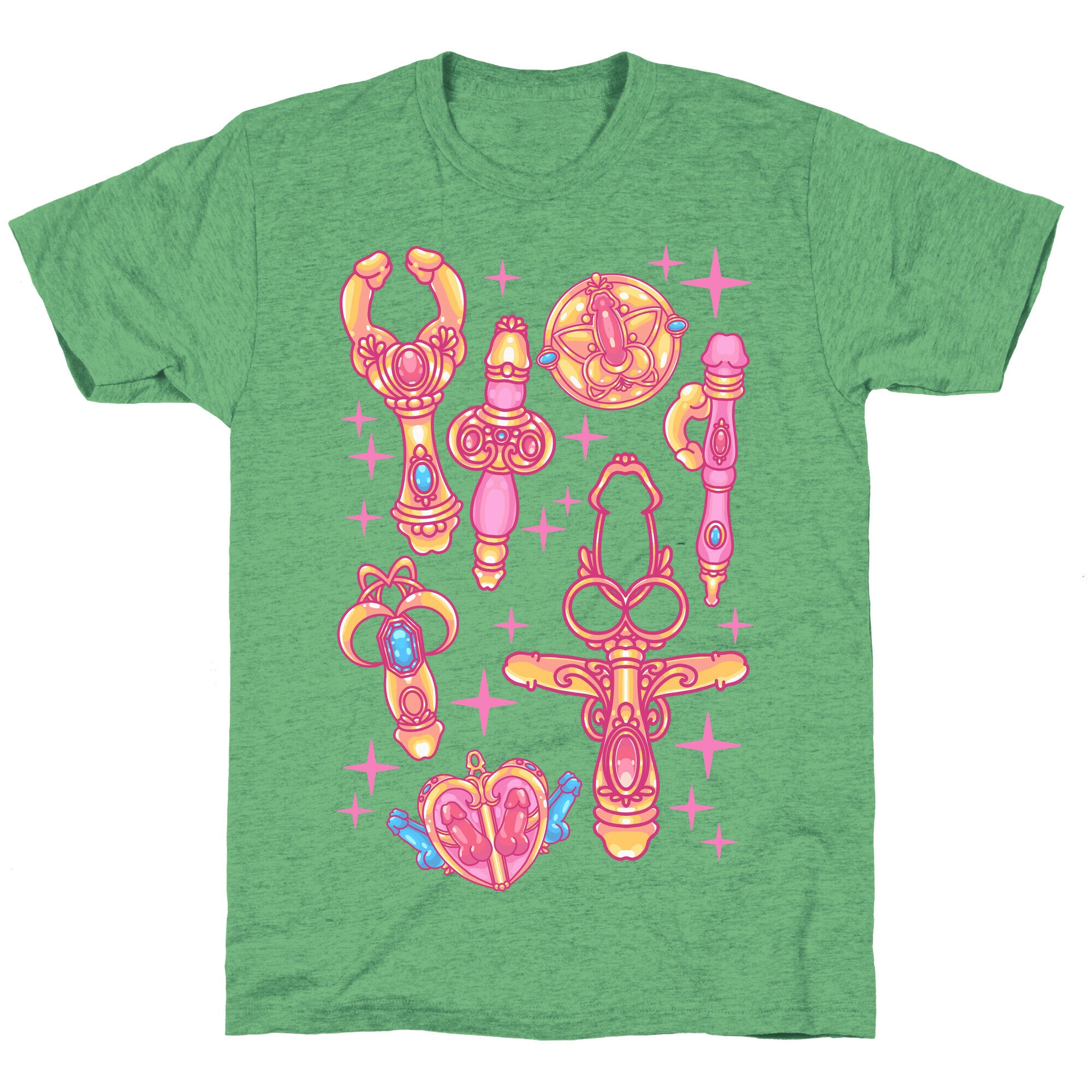 Magical Girl Peens Pattern Unisex Triblend Tee