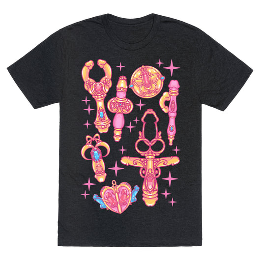 Magical Girl Peens Pattern Unisex Triblend Tee