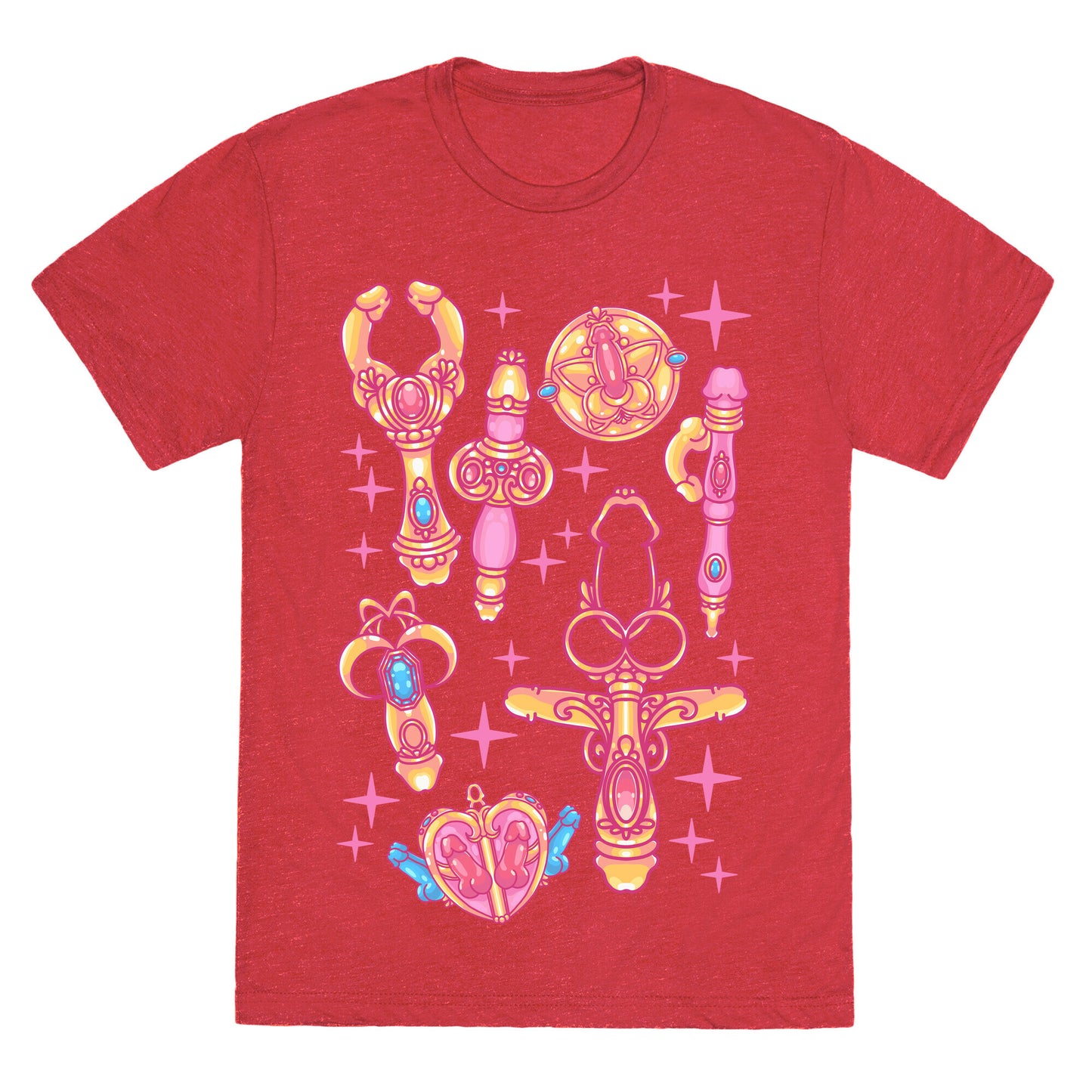 Magical Girl Peens Pattern Unisex Triblend Tee