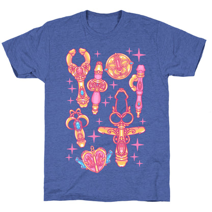 Magical Girl Peens Pattern Unisex Triblend Tee