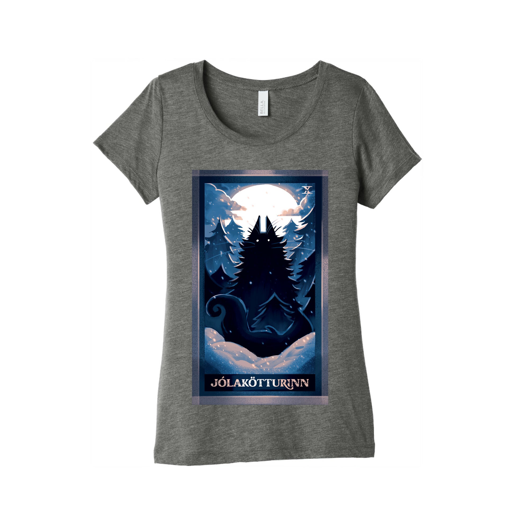 Yule Cat Tarot Card JÃ³lakÃ¶tturinn Women's Triblend Tee
