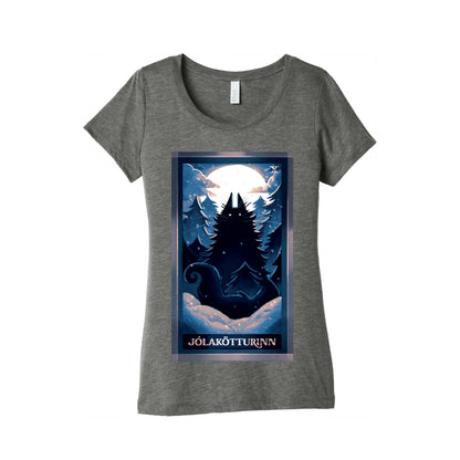 Yule Cat Tarot Card JÃ³lakÃ¶tturinn Women's Triblend Tee
