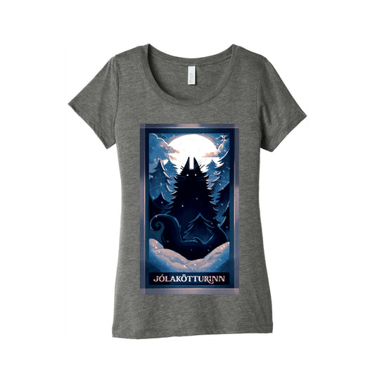 Yule Cat Tarot Card JÃ³lakÃ¶tturinn Women's Triblend Tee