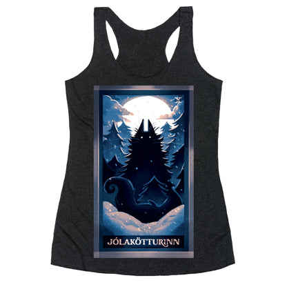 Yule Cat Tarot Card JÃ³lakÃ¶tturinn Racerback Tank