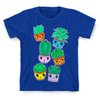Cute Cartoon Succulents T-Shirt
