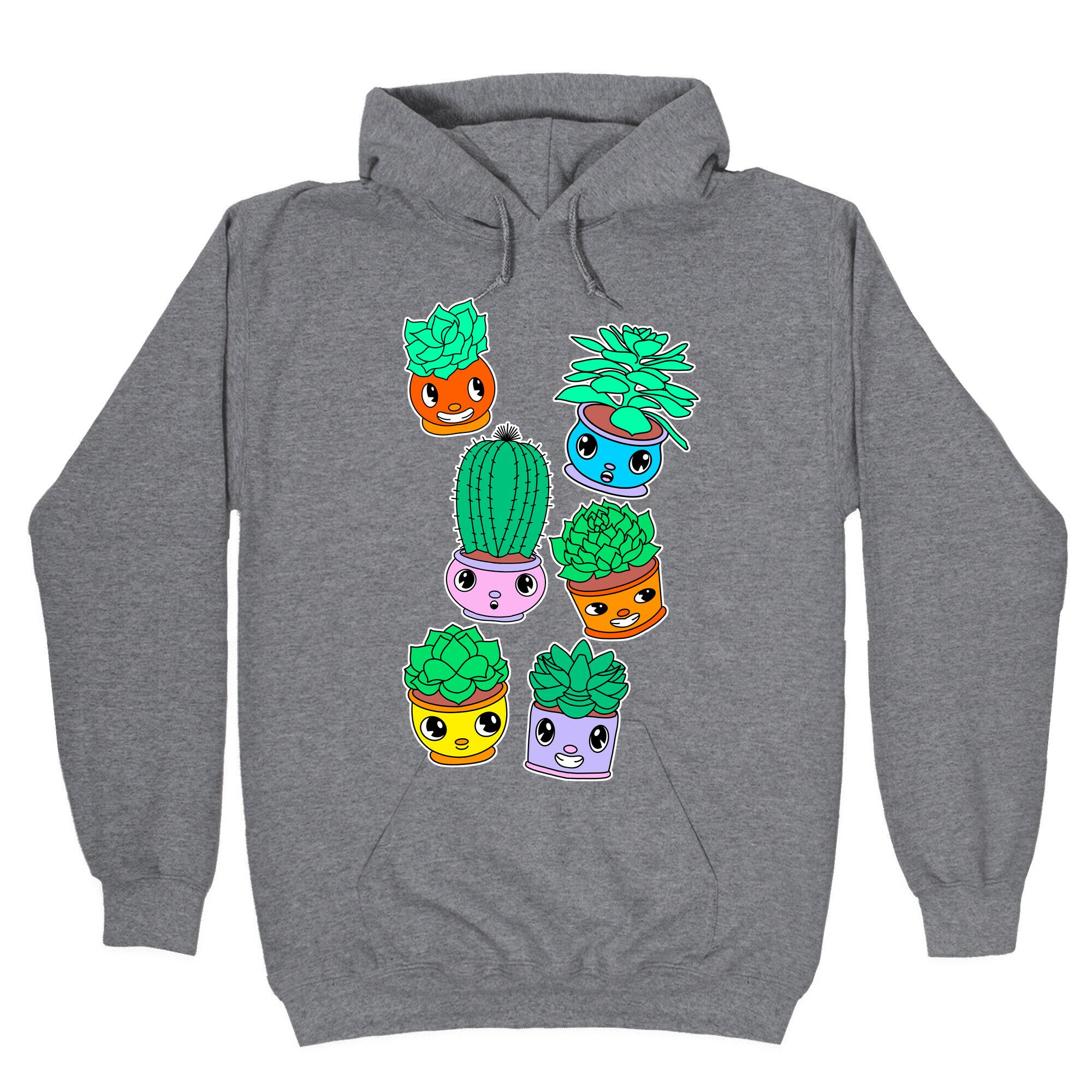 Cute Cartoon Succulents Hoodie