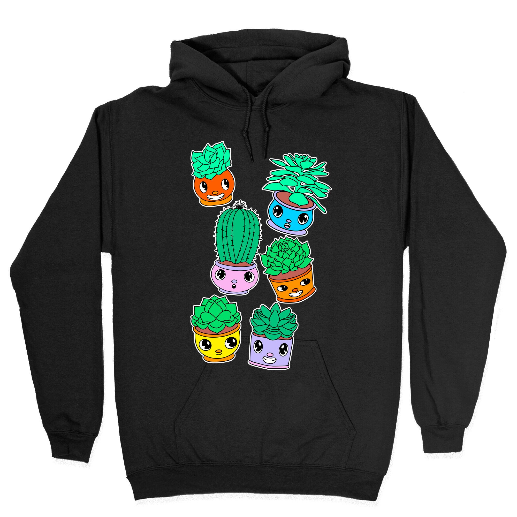Cute Cartoon Succulents Hoodie