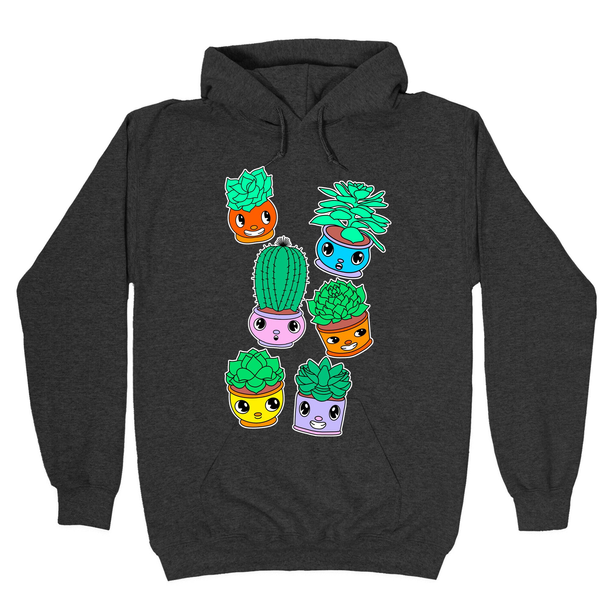 Cute Cartoon Succulents Hoodie