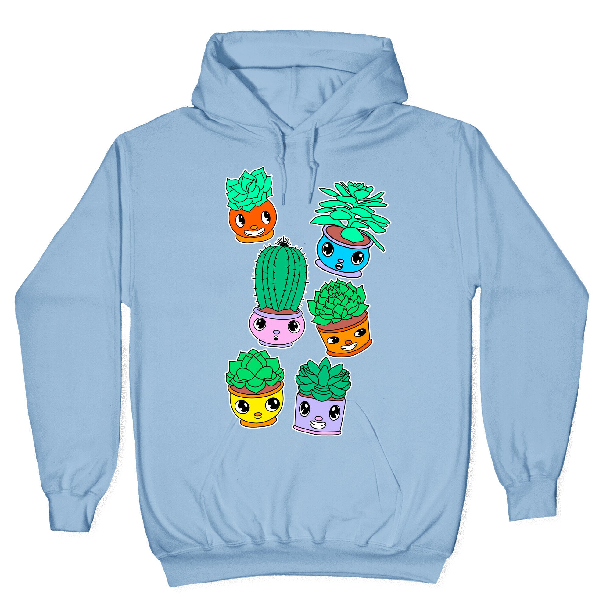 Cute Cartoon Succulents Hoodie