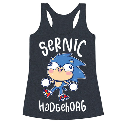 Derpy Sonic Sernic Hadgehorg Racerback Tank