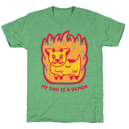 My Dog is a Demon Unisex Triblend Tee