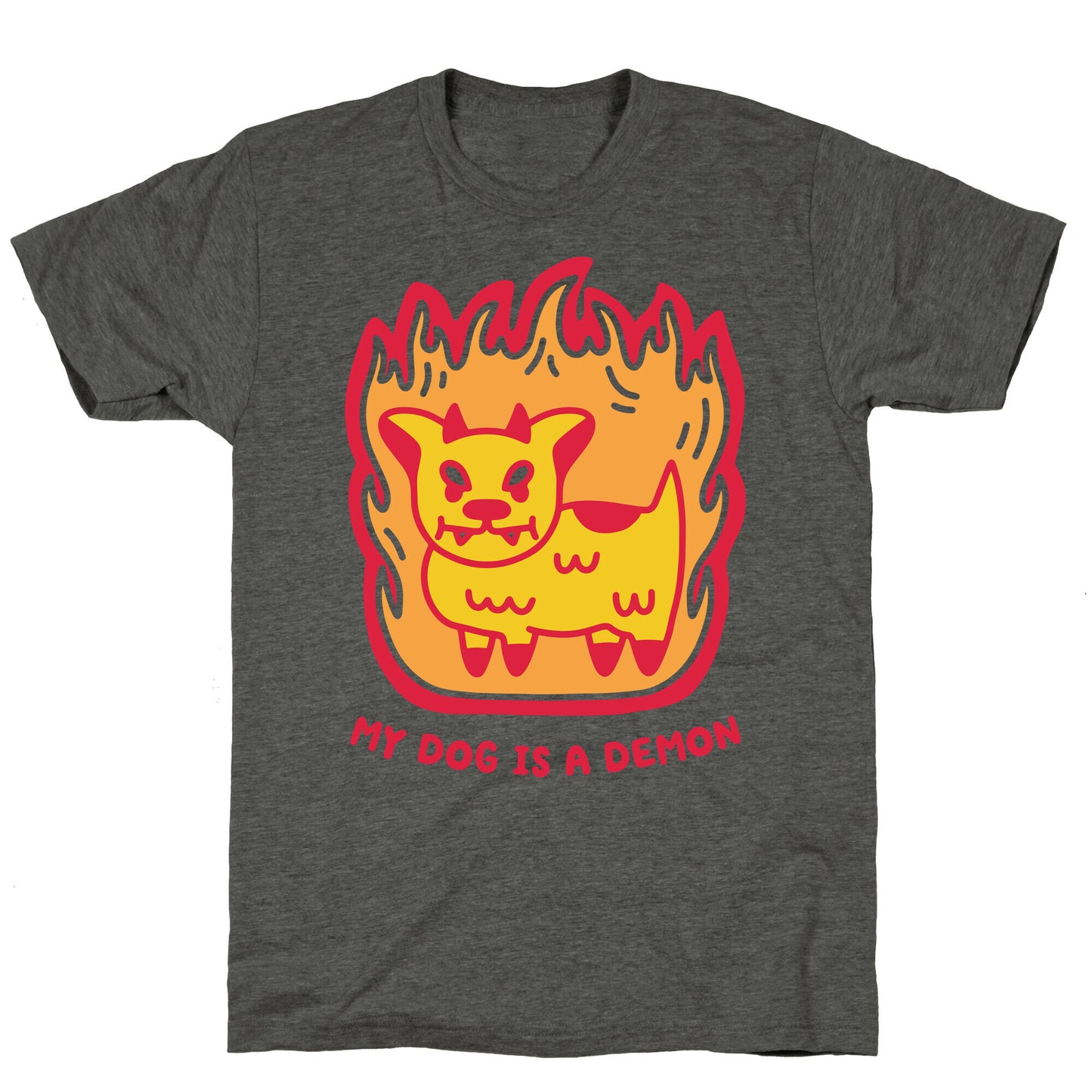 My Dog is a Demon Unisex Triblend Tee