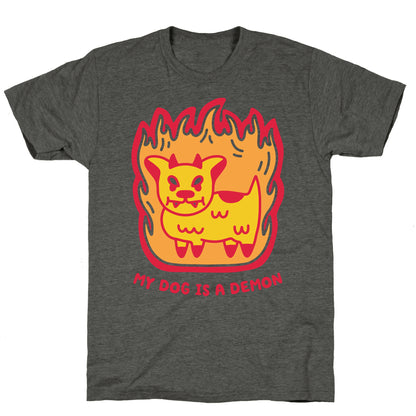 My Dog is a Demon Unisex Triblend Tee