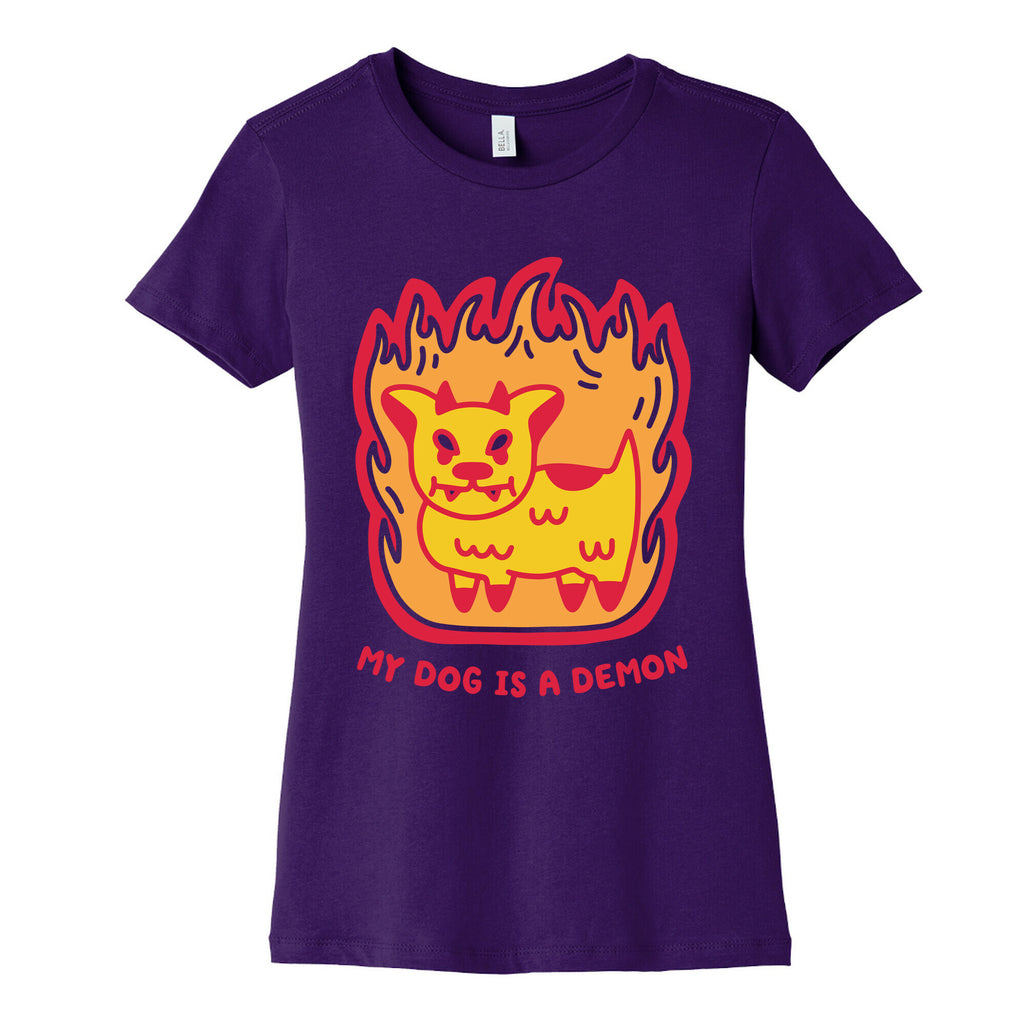 My Dog is a Demon Women's Cotton Tee