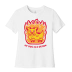 My Dog is a Demon Women's Cotton Tee