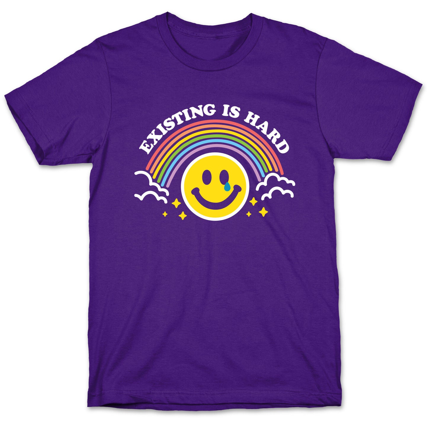 Existing Is Hard Rainbow Smile T-Shirt