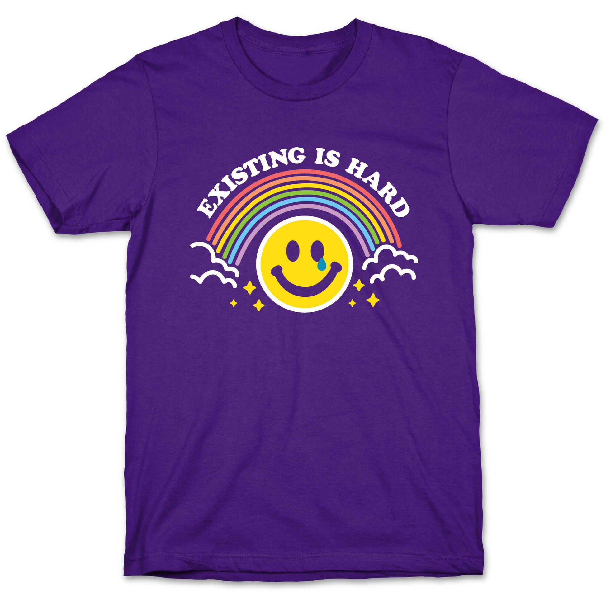 Existing Is Hard Rainbow Smile T-Shirt