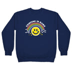 Existing Is Hard Rainbow Smile Crewneck Sweatshirt