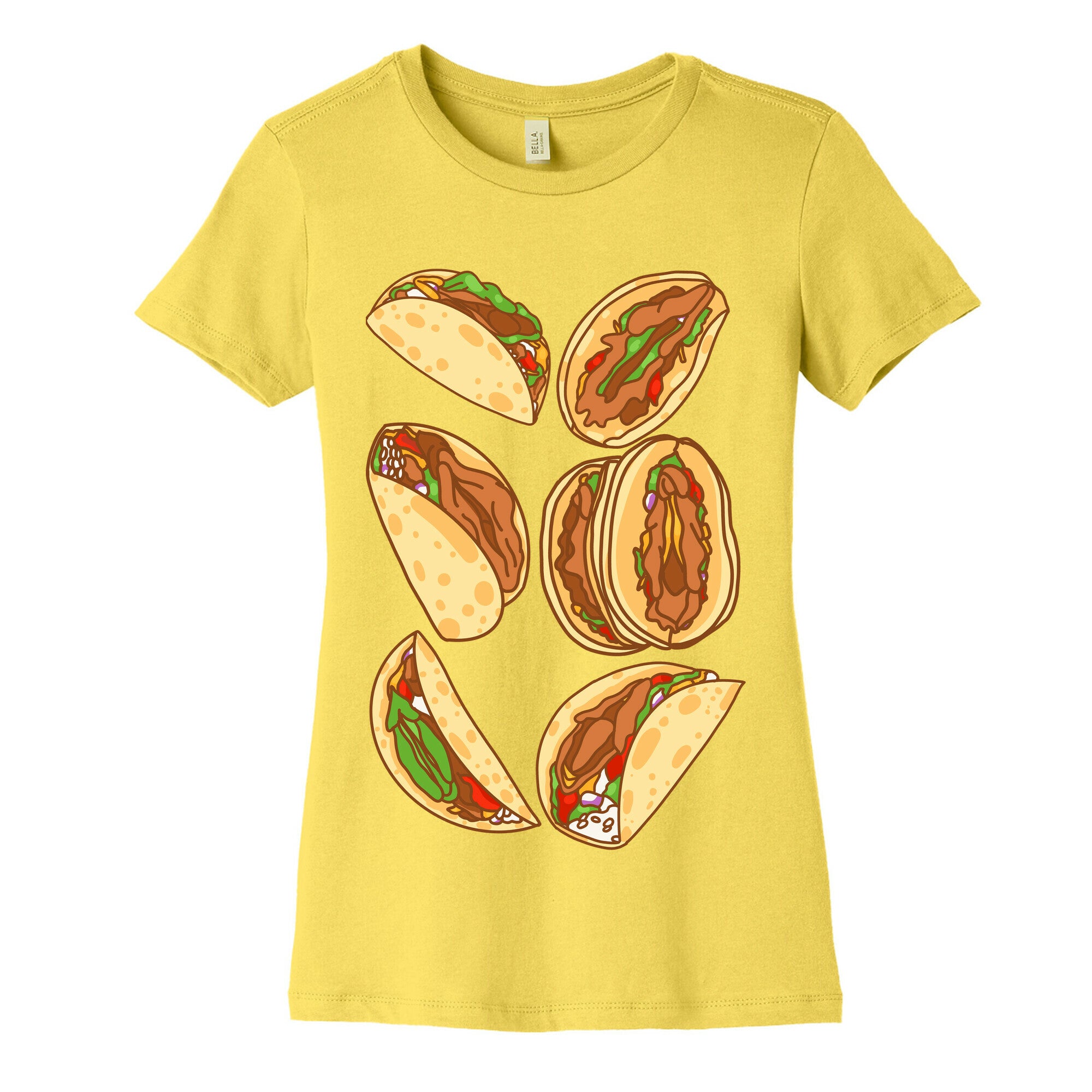 Taco Vulvas Pattern  Women's Cotton Tee
