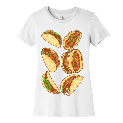 Taco Vulvas Pattern  Women's Cotton Tee