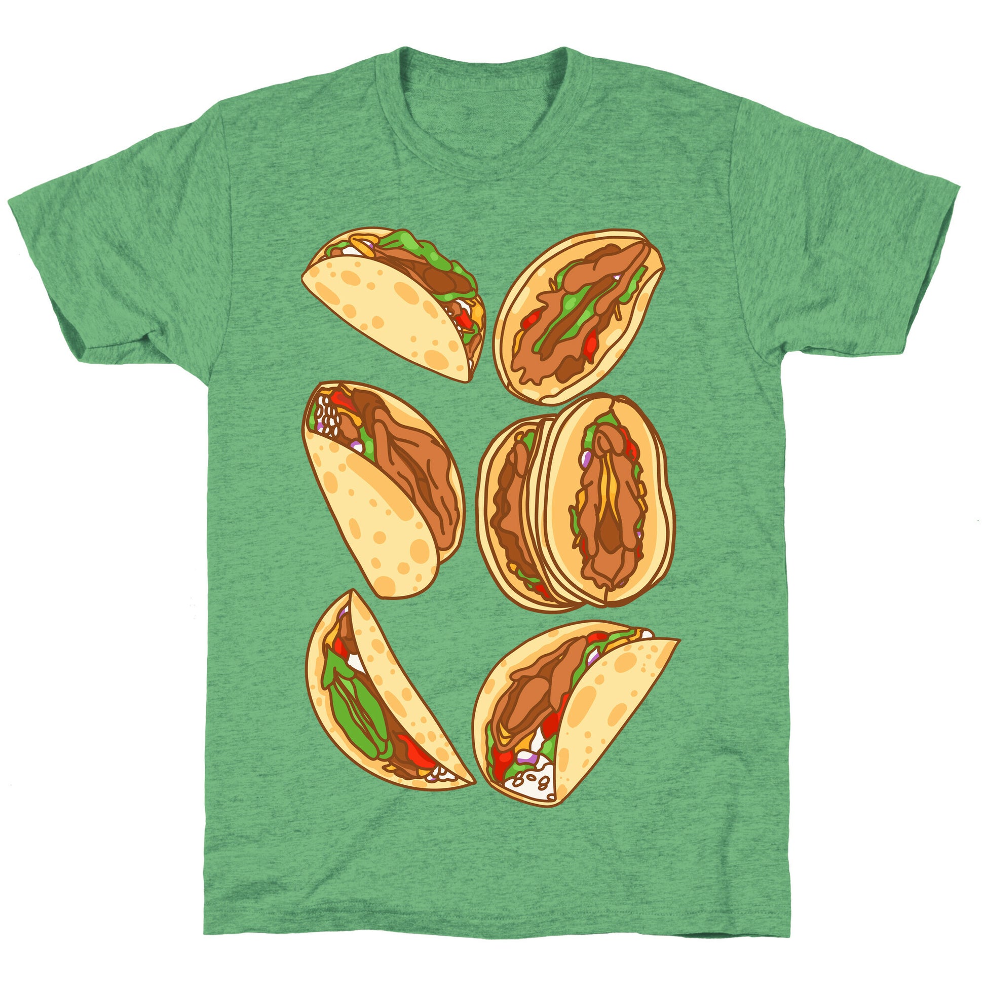 Taco Vulvas Pattern  Unisex Triblend Tee