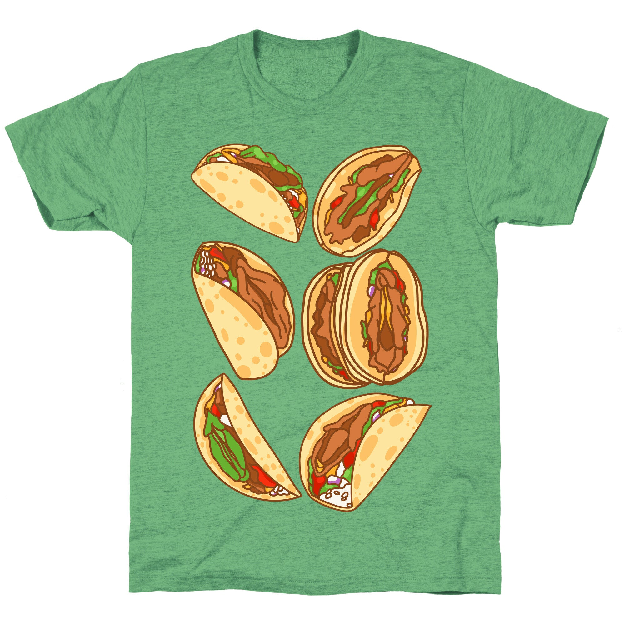 Taco Vulvas Pattern  Unisex Triblend Tee