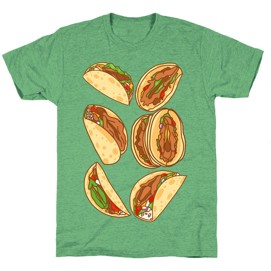 Taco Vulvas Pattern  Unisex Triblend Tee