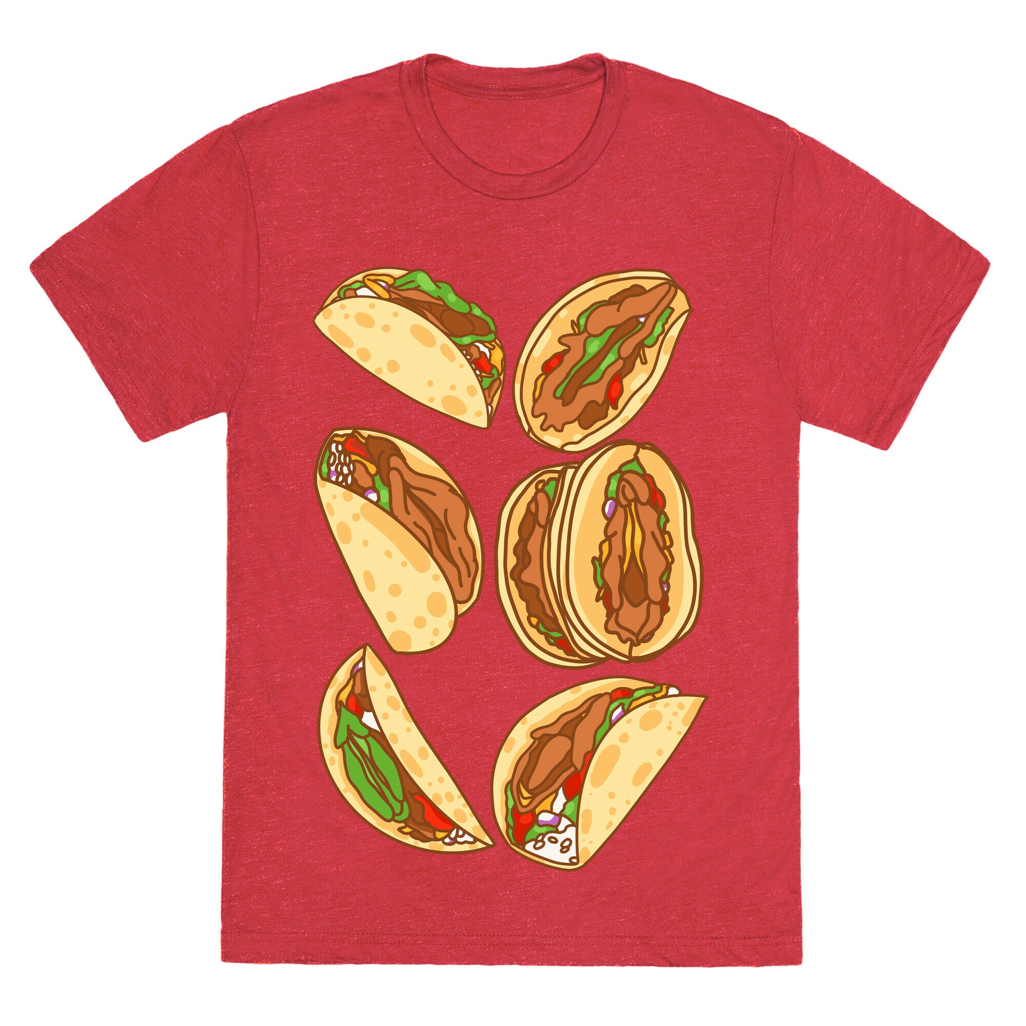 Taco Vulvas Pattern  Unisex Triblend Tee