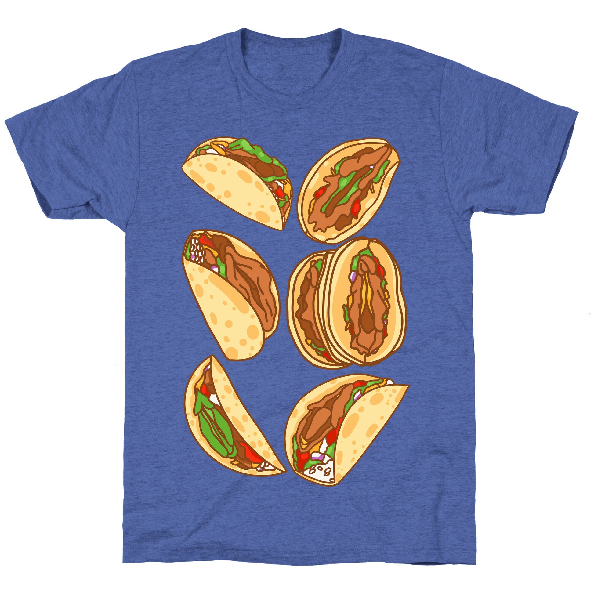 Taco Vulvas Pattern  Unisex Triblend Tee
