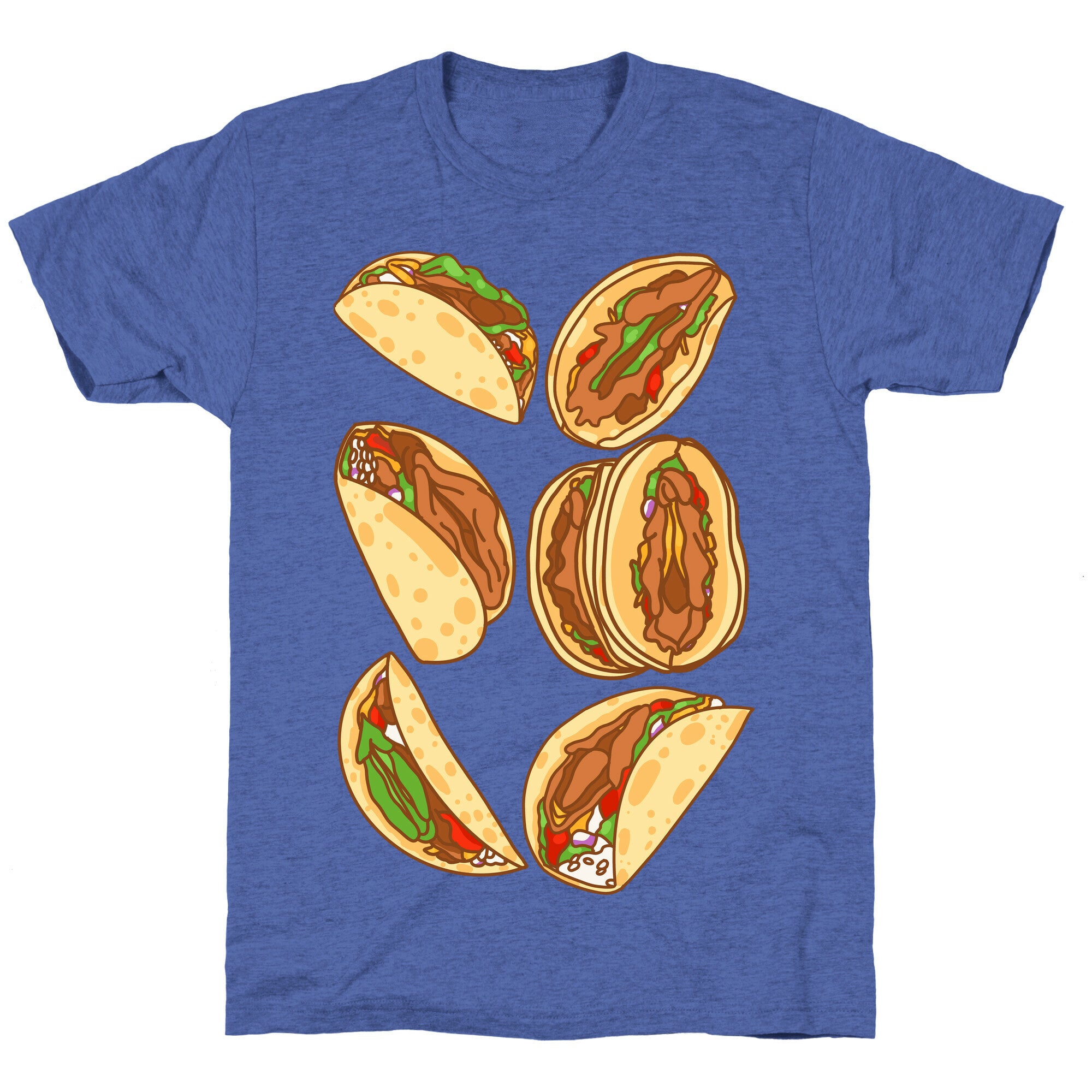 Taco Vulvas Pattern  Unisex Triblend Tee