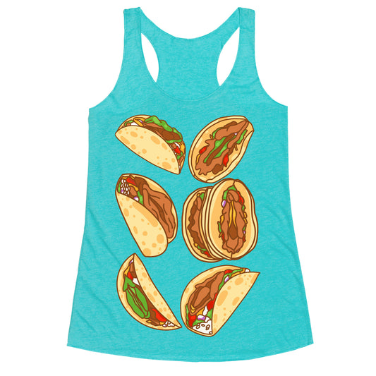 Taco Vulvas Pattern  Racerback Tank