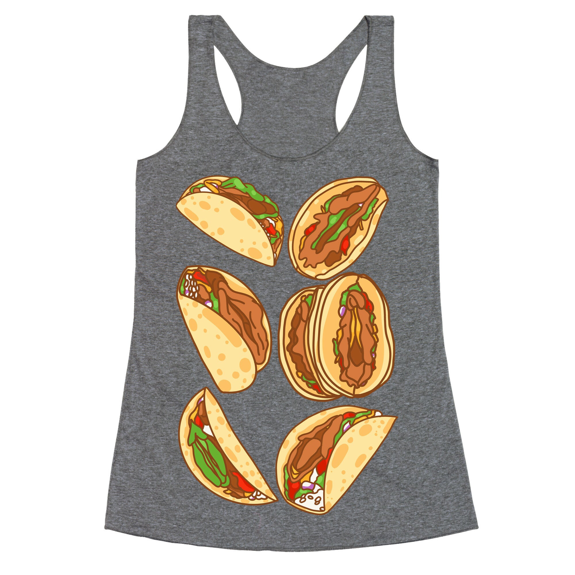 Taco Vulvas Pattern  Racerback Tank