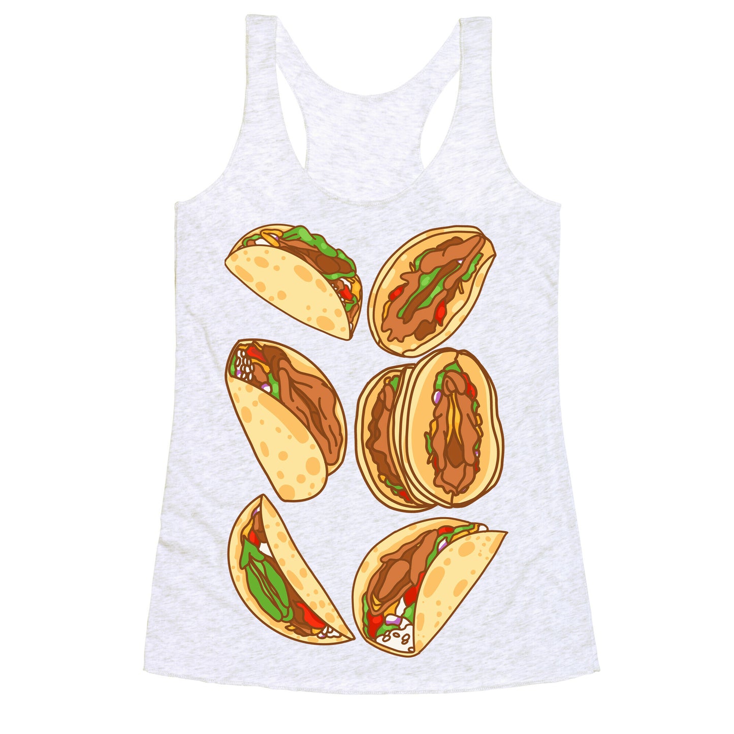 Taco Vulvas Pattern  Racerback Tank