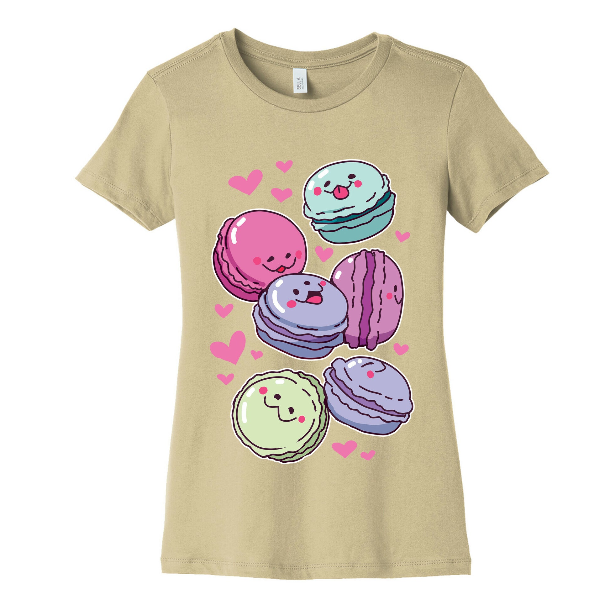 Cute Macarons Pattern Women's Cotton Tee