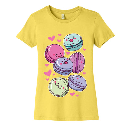 Cute Macarons Pattern Women's Cotton Tee