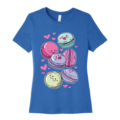 Cute Macarons Pattern Women's Cotton Tee