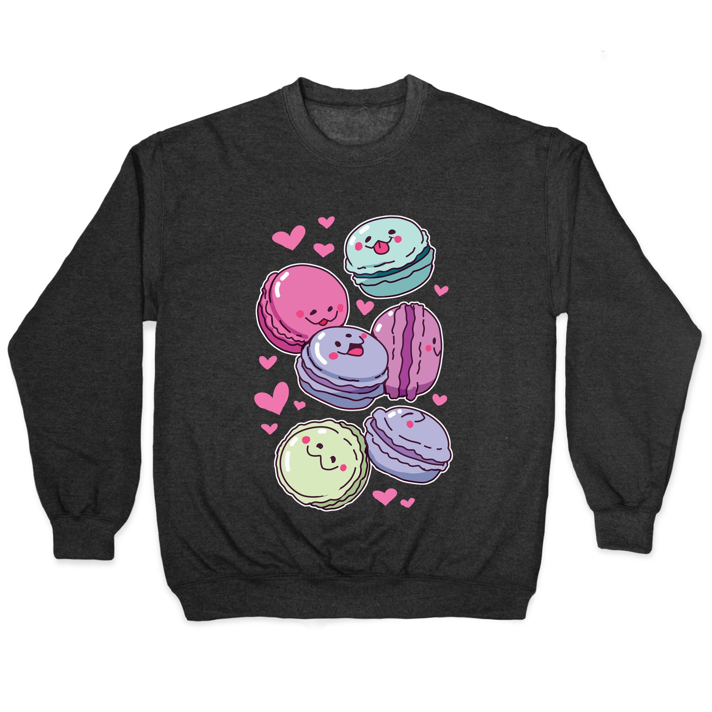 Cute Macarons Pattern Crewneck Sweatshirt