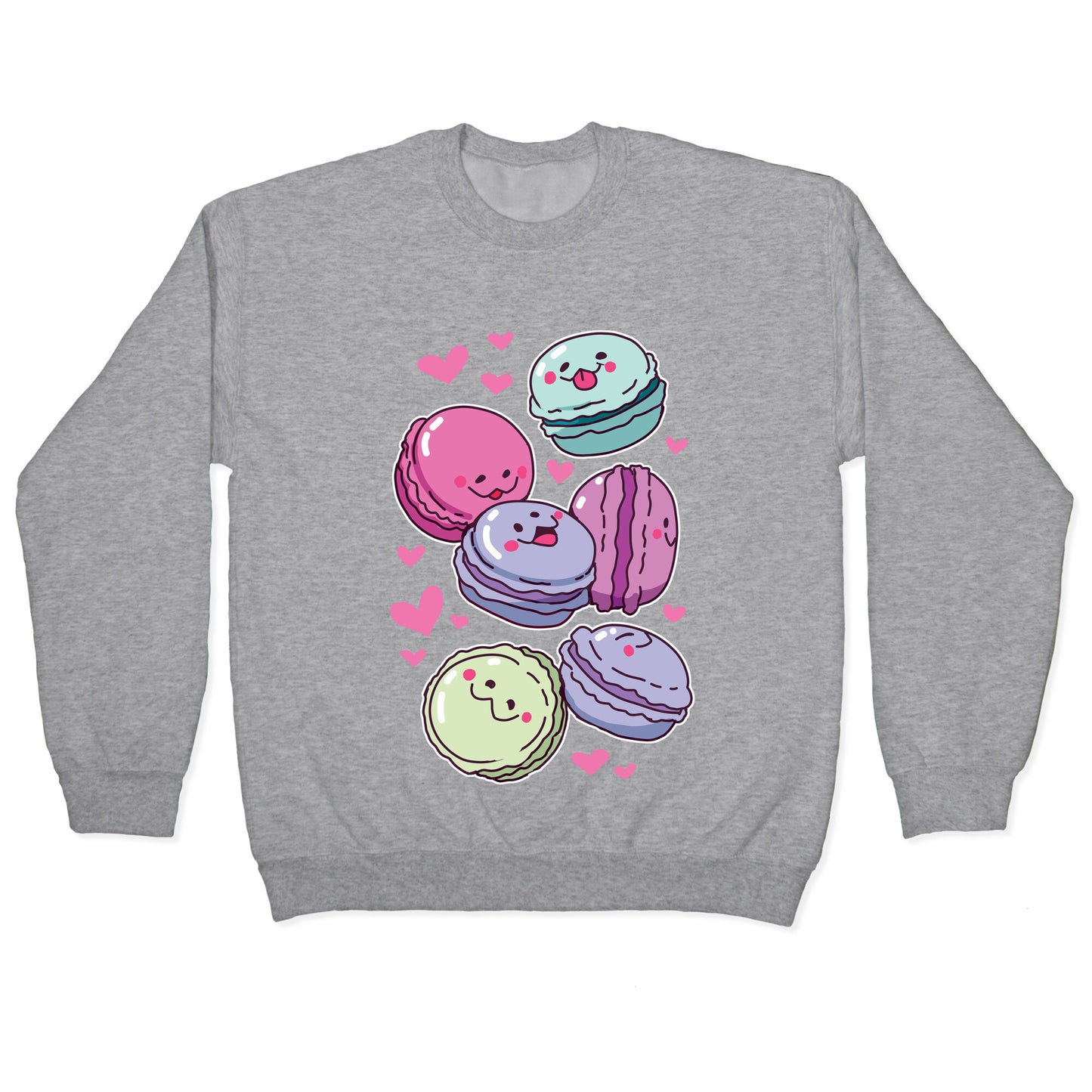 Cute Macarons Pattern Crewneck Sweatshirt