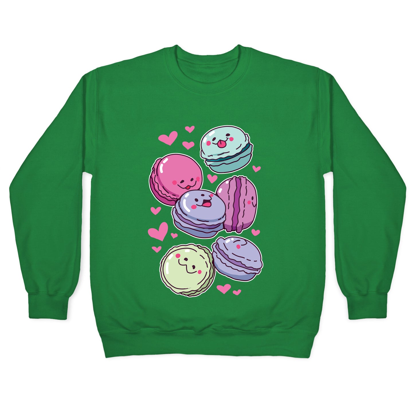Cute Macarons Pattern Crewneck Sweatshirt