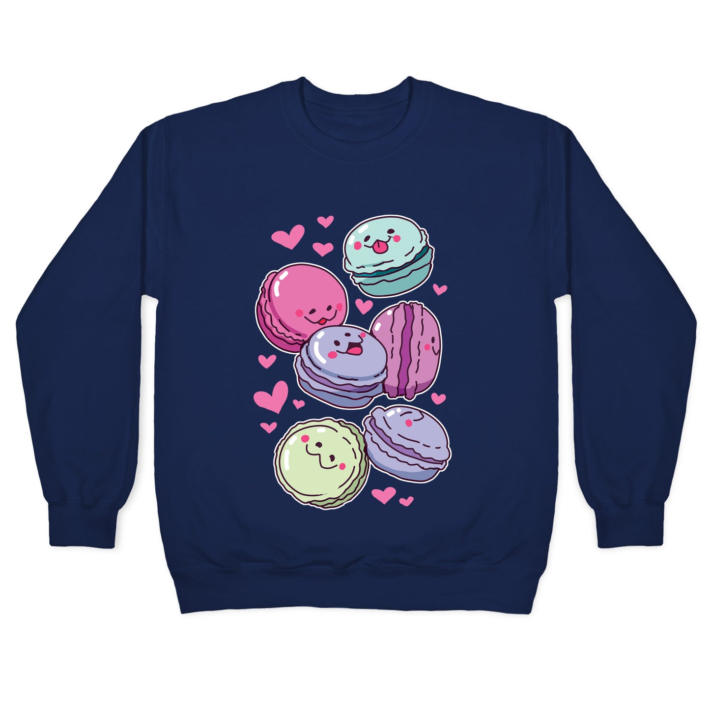 Cute Macarons Pattern Crewneck Sweatshirt