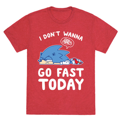 I Don't Wanna Go Fast Today Unisex Triblend Tee