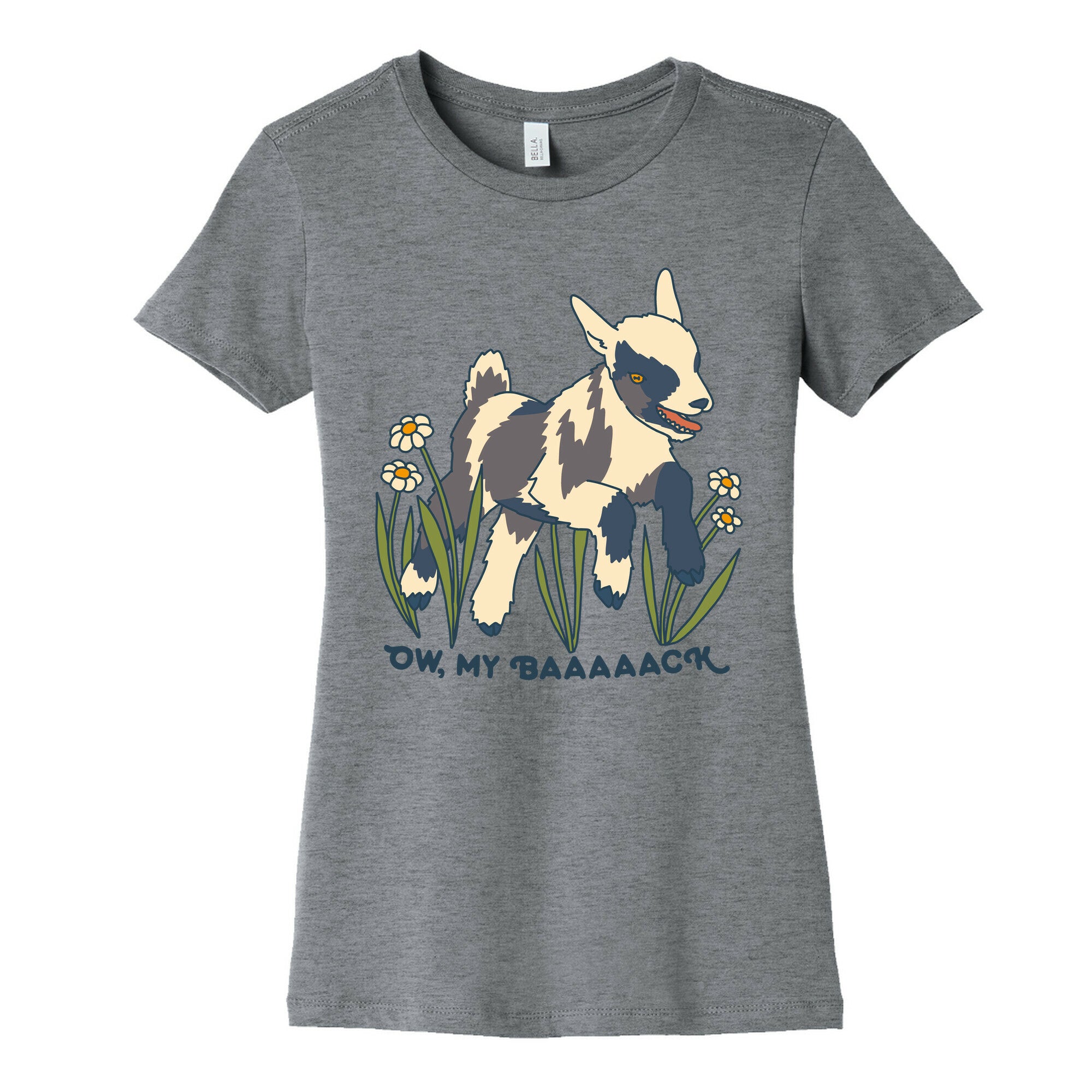 Ow, My Baaaaack Goat Women's Cotton Tee
